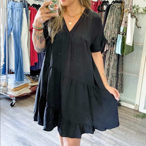 Black Babydoll Dress - Picture 3 of 8